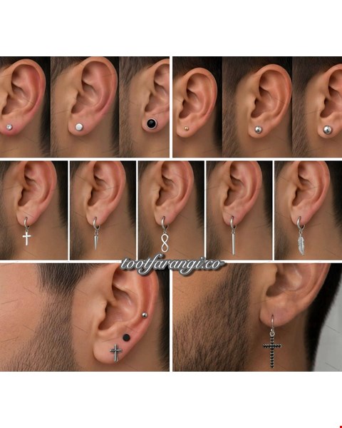 گوشواره مردانه برند SIX 